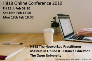 View Cloudscape: OU H818 'The Networked Practitioner' Online Conference 2019